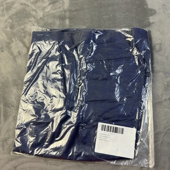 Bonobos Pants Mens 34x37 Blue Plaid Wool Blend Athletic Fit Dress Trousers NEW